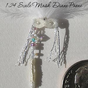 Dollhouse Miniatures Mardi Gras Mask