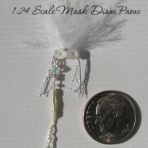 Dollhouse Miniatures Mardi Gras Mask