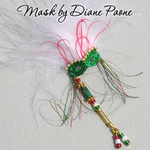Miniature Carnival Mask by Diane Paone
