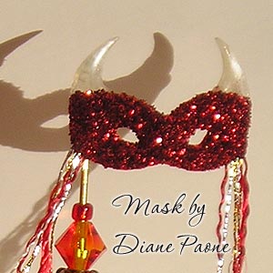 Miniature Carnival Mask by Diane Paone
