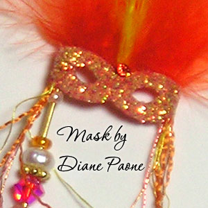 Dollhouse Miniature Mardi Gras Mask