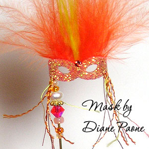 Dollhouse Miniature Mardi Gras Mask