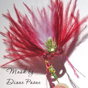 Miniature Carnival Mask by Diane Paone