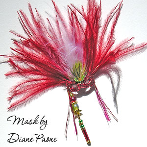 Miniature Carnival Mask by Diane Paone
