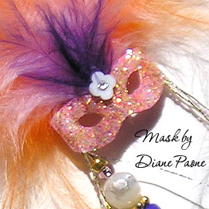Miniature Carnival Mask by Diane Paone