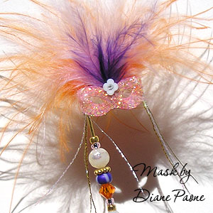 Miniature Carnival Mask by Diane Paone