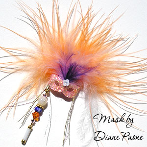 Miniature Carnival Mask by Diane Paone