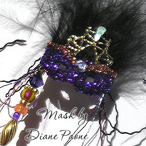 Miniature Masquerade Mask by Diane Paone
