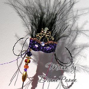 Miniature Masquerade Mask by Diane Paone