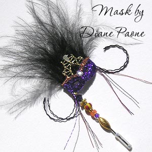 Miniature Masquerade Mask by Diane Paone