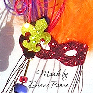 Miniature Carnival Mask by Diane Paone