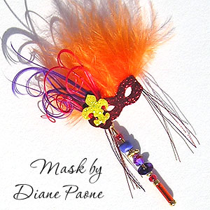 Miniature Carnival Mask by Diane Paone