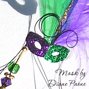 Miniature Carnival Mask by Diane Paone