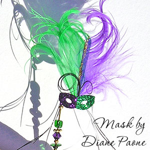 Miniature Carnival Mask by Diane Paone