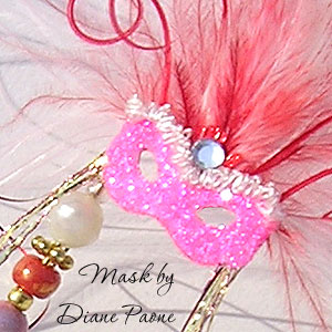 Miniature Carnival Mask by Diane Paone