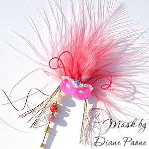 Miniature Carnival Mask by Diane Paone