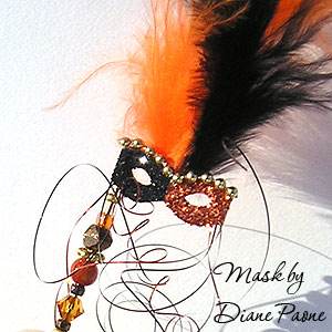 Miniature Carnival Mask by Diane Paone
