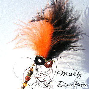 Miniature Carnival Mask by Diane Paone