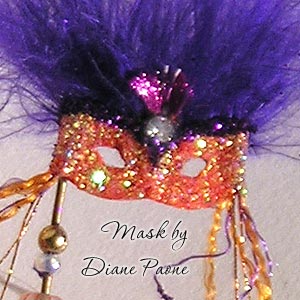 Miniature Mardi Gras Mask by Diane Paone