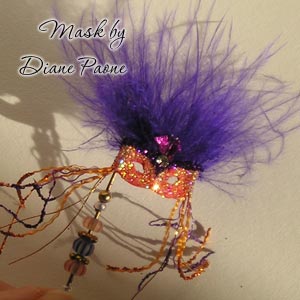 Miniature Mardi Gras Mask by Diane Paone