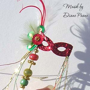 Miniature Carnival Mask by Diane Paone