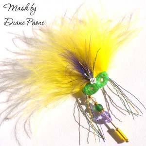 Miniature Masquerade Mask by Diane Paone