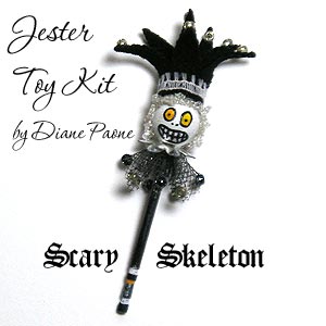 Scary Skeleton Miniature Halloween Jester Kit