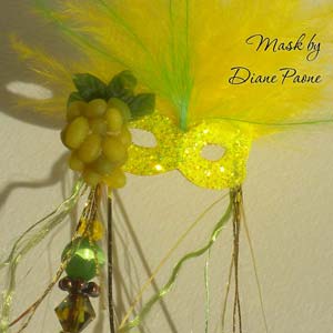 Miniature Carnival Mask by Diane Paone