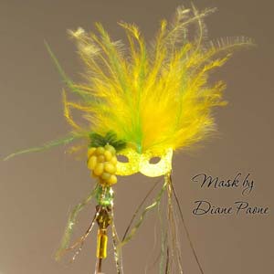 Miniature Carnival Mask by Diane Paone