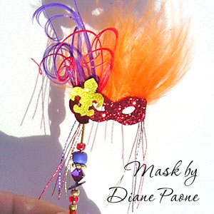 Miniature Carnival Mask by Diane Paone