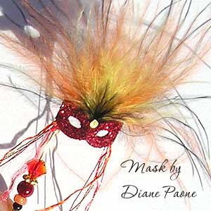 Miniature Carnival Mask by Diane Paone